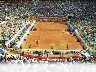 Este es el aspecto que presenta el Coliseo Balear en sus días de tenis